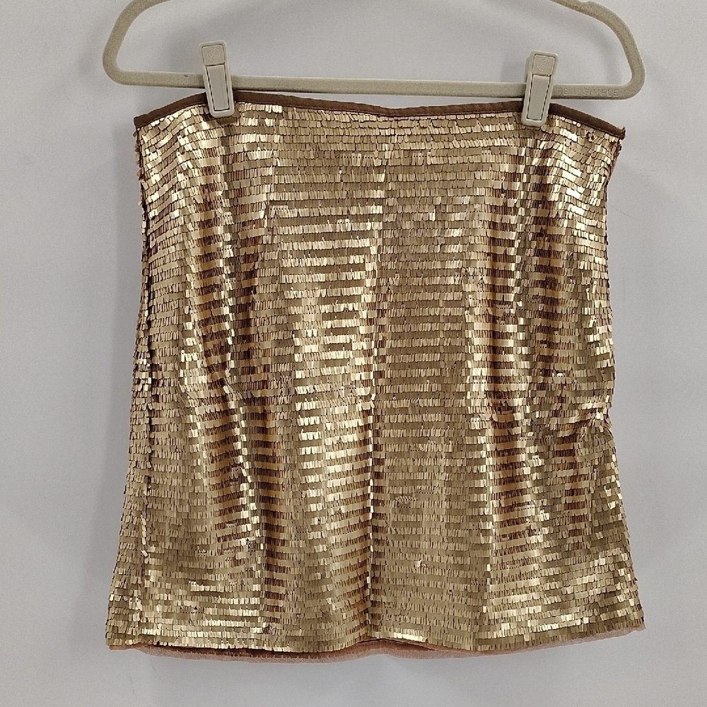 H&M Gold Sequin Pencil Skirt